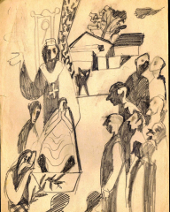 105. Неділя - 1978,   папір, олівець, 21x28 cм.