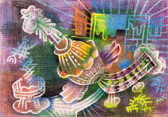 Крик-півня-2008-папір-олівці-31х41-см.-Roosters-Cry-2008-paper-pencils-31x41-cm